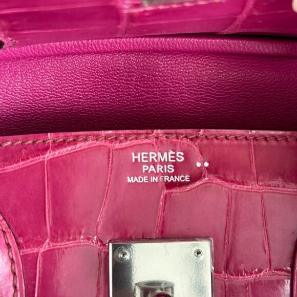 Hermes Pink Crocodile Birkin 30 - Picture 6 of 7